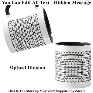 Verborgen bericht Coffeeholic 115b Funny Novelty Mok