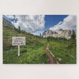 Verborgen berichtgebondenbergbloemen marry me Puzz Legpuzzel