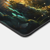 Verborgen bos tempel in het maanlicht bureaumat (Hoek)