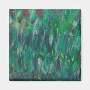 Verborgen Groen Rood Wit Kleurrijk Abstract Kunst Magneet