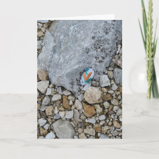 Verborgen Heart Rock op Rock Kaart (Voorkant)