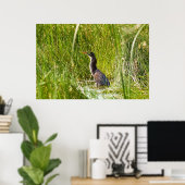"Verborgen heron" (landschap) Poster (Thuiskantoor)