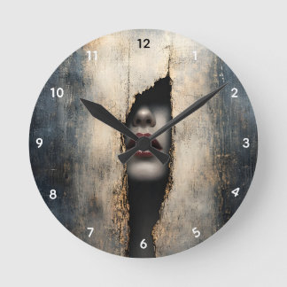 Verborgen Identiteit Surrealistische Wandklok Ronde Klok