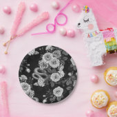 Verborgen in de rozen 3 papieren bordje (Feest)