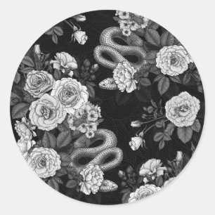 Verborgen in de rozen 3 ronde sticker