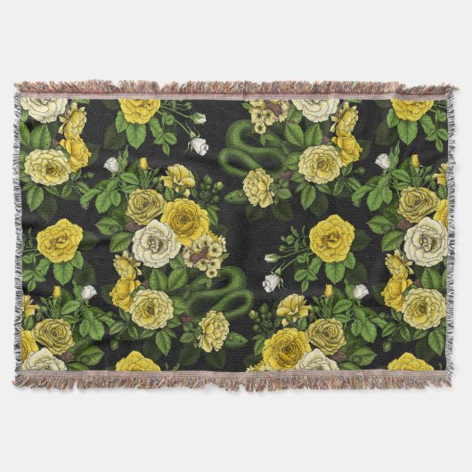 Verborgen in de rozen, geel en groen deken (Voorkant)