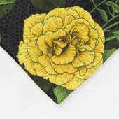 Verborgen in de rozen, geel en groen fleece deken (Hoek)
