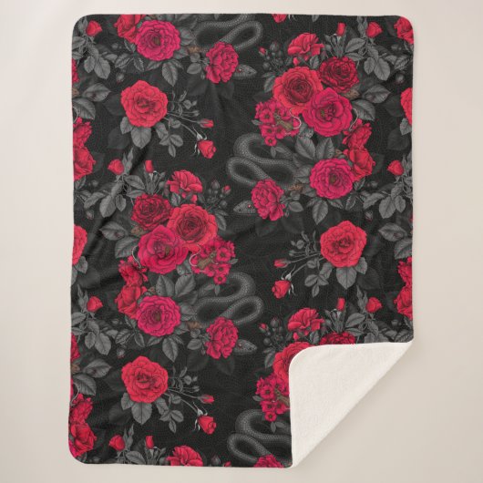 Verborgen in de rozen sherpa deken (Voorkant)