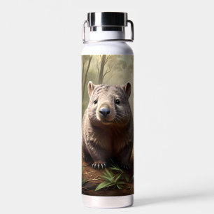 Verborgen in de Struik: een Aussie Wombat in het w Waterfles