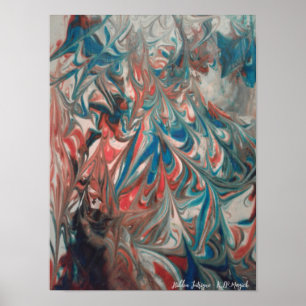 Verborgen Intrigue Swirling Abstract schilderen Poster