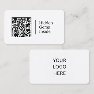 Verborgen juweeltjes binnen   Aanpasbare QR-code e Visitekaartje