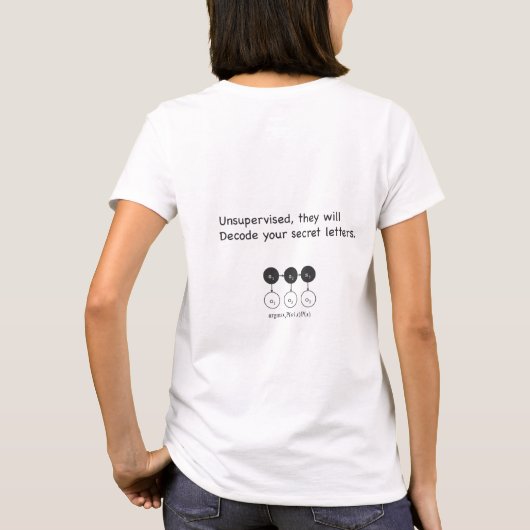 Verborgen Markov Model EM T-shirt (Achterkant)