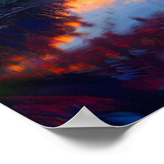 Verborgen meer omarmd door majestueuze bergen poster (Hoek)