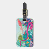 Verborgen oceaanschatten bagagelabel (Voorkant verticaal)