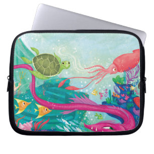 Verborgen oceaanschatten laptop sleeve