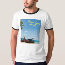 Verborgen Pareltjes - Lonely beach boat t-shirt