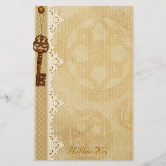 Verborgen sleutel - Stationery Steampunk Briefpapier (Voorkant)