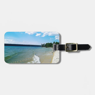 Verborgen strand bagagelabel