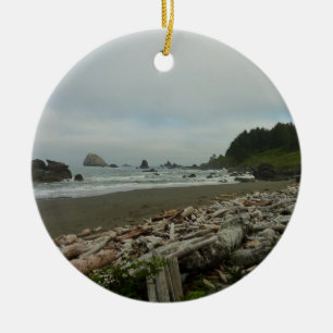 Verborgen strand I in Redwood National Park Keramisch Ornament