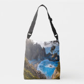 Verborgen strand Paradise Ocean Waves Crossbody Tas (Voorkant)