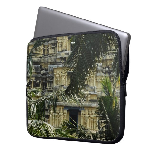 Verborgen tempel laptop sleeve (Voorkant Links)