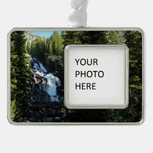 Verborgen Waterval in Grand Teton National Park Verzilverd Kader Ornament
