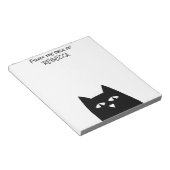 Verborgen Zwarte Kat Van de Gepersonaliseerde Notitieblok (Schuin)