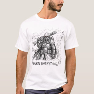 Verbrand Alles Schedel Shirt - Post Apocalyptische