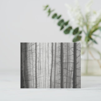 Verbrand bos briefkaart