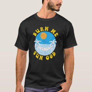 Verbrand me Zon God Beach Summer Vacation Mannen V T-shirt