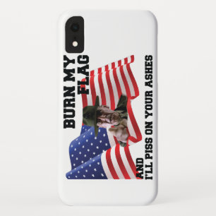 Verbrand mijn vlag niet iPhone XR hoesje