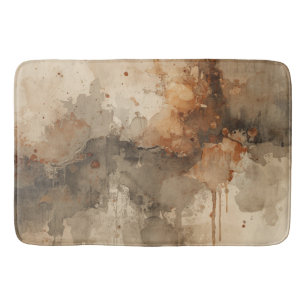 Verbrand Oranje Amber Bruin Grijs Zwart Abstract Badmat