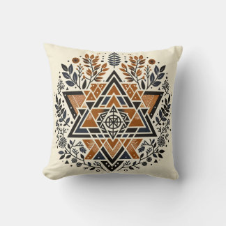 Verbrand Oranje Geometrisch Botanisch Worpkussen Kussen