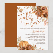 Verbrand Oranje Rust Boho Herfst in Love Vrijgezel Kaart (Voorkant / Achterkant)