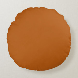 Verbrand Oranje Terracotta Effen Kleur Rond Kussen