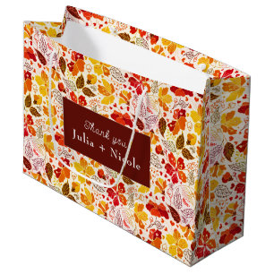 Verbrand Oranje Tropische Hibiscus Bloemen Bruilof Groot Cadeauzakje