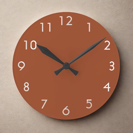 Verbrand oranje wit ronde klok