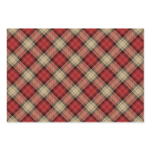 Verbrand rood beige moderne Schotse tartan Kerstmi