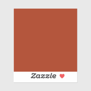 Verbrand rood - (effen kleur)  sticker