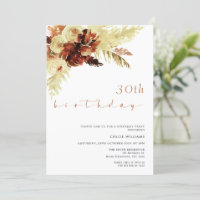 Verbrand Sinaasappel Boho Pampas Grass Birthday