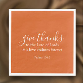 Verbrand Sinaasappel geeft Bedankt Thanksgiving Servet