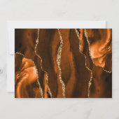 Verbrand Sinaasappel Goud Blauwgroen Blauw Bruilof Kaart (Achterkant)