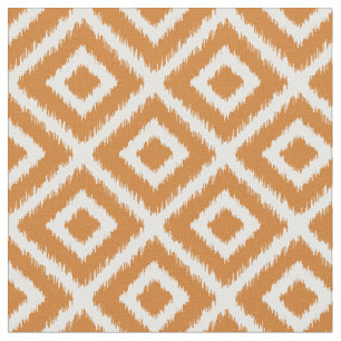 Verbrand Sinaasappel Ikat Diamonds Stof