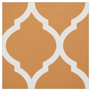 Verbrand Sinaasappel Marokkaanse Quatrefoil Groots Stof