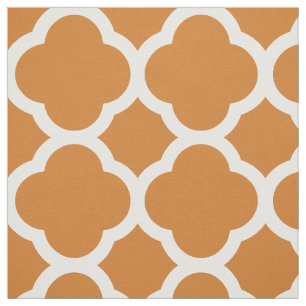 Verbrand Sinaasappel Modern Quatrefoil Grootschali Stof