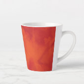 Verbrand Sinaasappel Persimmon Leaf Abstract Autum Latte Mok (Rechts)