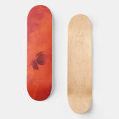Verbrand Sinaasappel Persimmon Leaf Abstract Autum Skateboard (Voorkant)