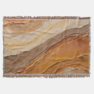 Verbrand Sinaasappel Roest Terracotta Bruin Abstra Deken