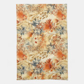 Verbrand Sinaasappel, rokerige Indigo Abstracte Bl Theedoek (Verticaal)