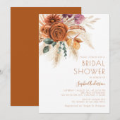 Verbrand Sinaasappel Terracotta Boho Pampas Grass  Kaart (Voorkant / Achterkant)